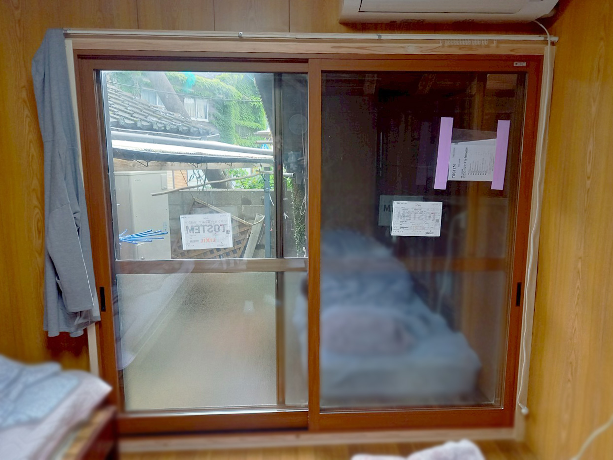 内窓を設置した掃き出し窓