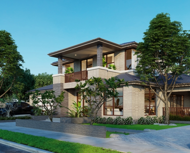 敷地内の舗装に特徴を出して私有地をアピール