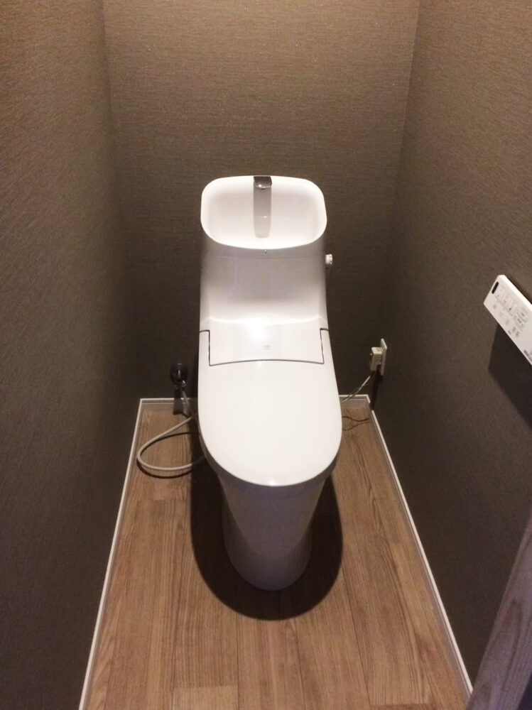 リフォーム工事をしたトイレ