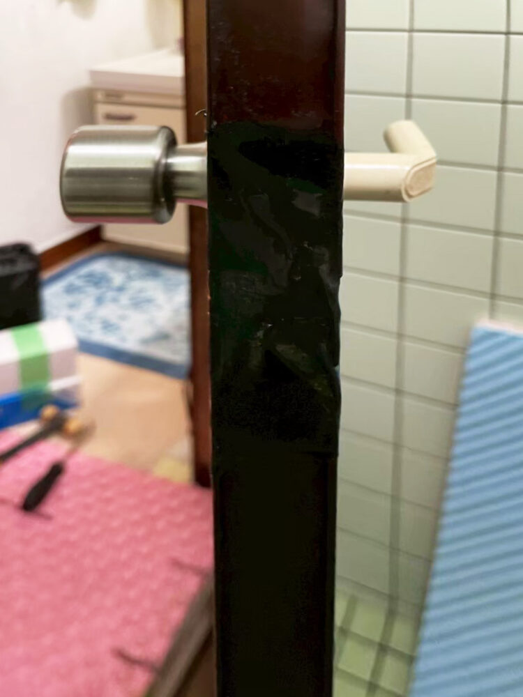 交換工事で使いやすくなった浴室ドアの把手