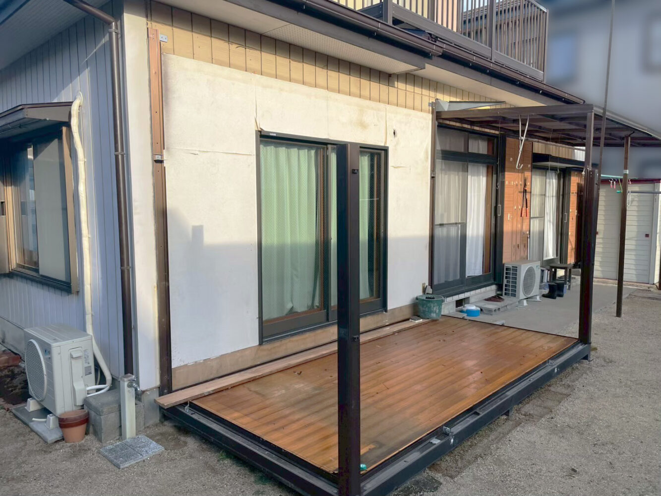 既設サンルーム解体作業中の様子