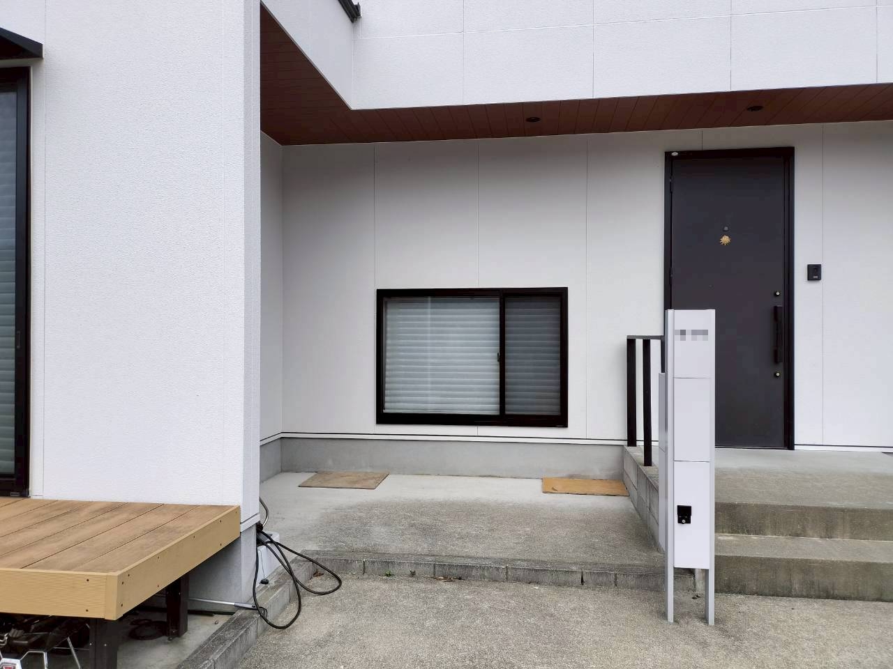 サイクルポート施工前正面画像