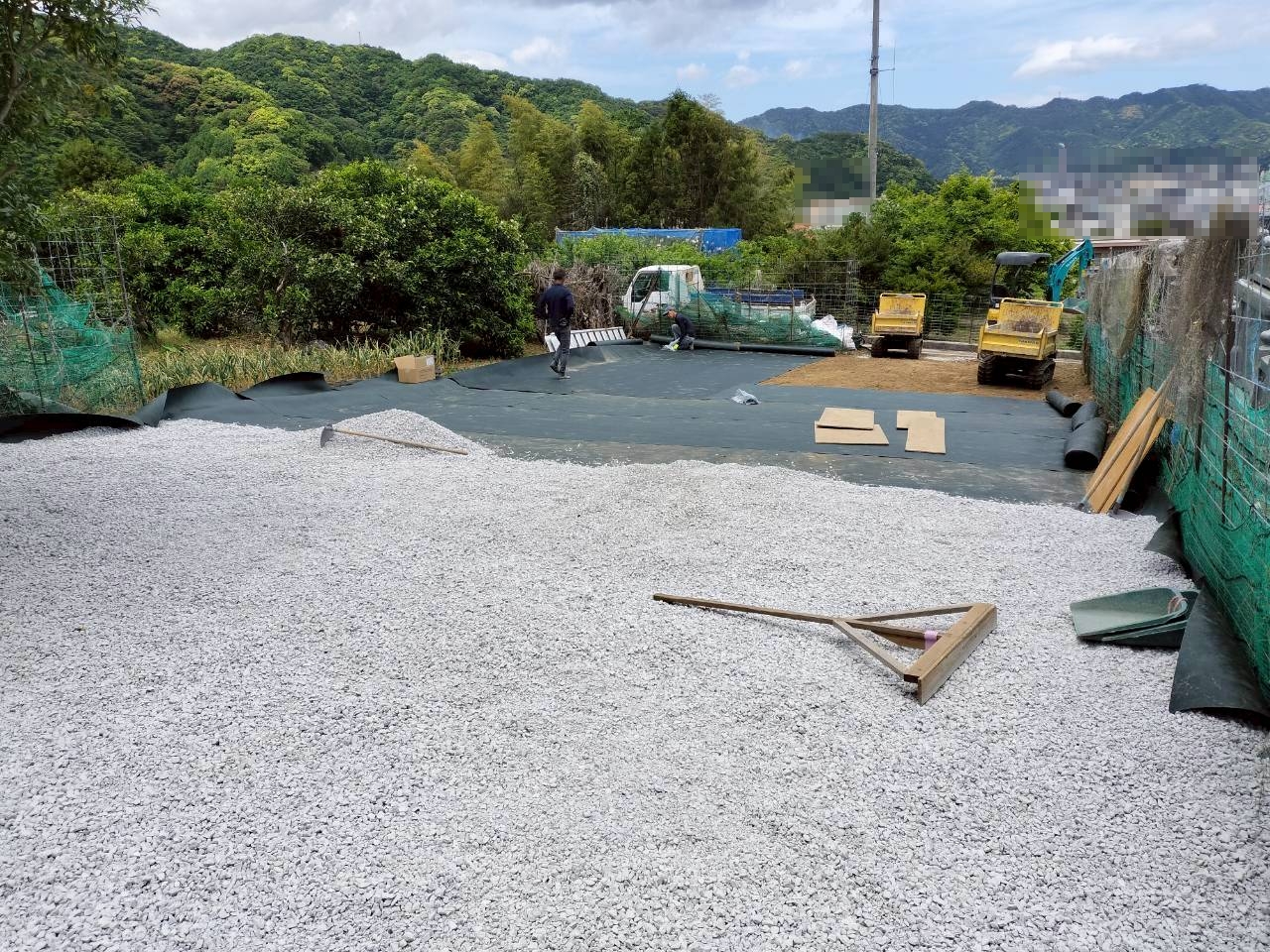 砂利施工途中画像